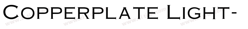 Copperplate Light字体转换